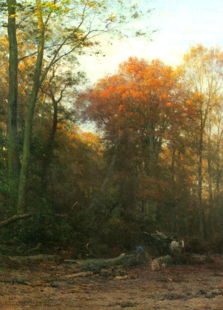 Geraldine Jacoba Van De Sande Bakhuyzen A Woodcutter at Work